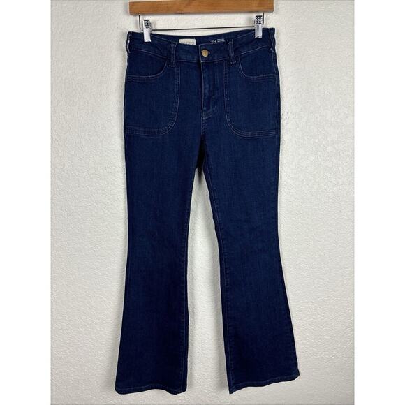 Pilcro Women’s Jeans Size 28 Dark Wash Flare Leg Boho Closet Staple - Picture 1 of 7